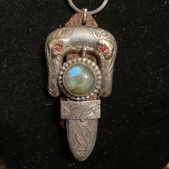 Remade old 10K and Sterling watch band necklace - Picture 2 of 16